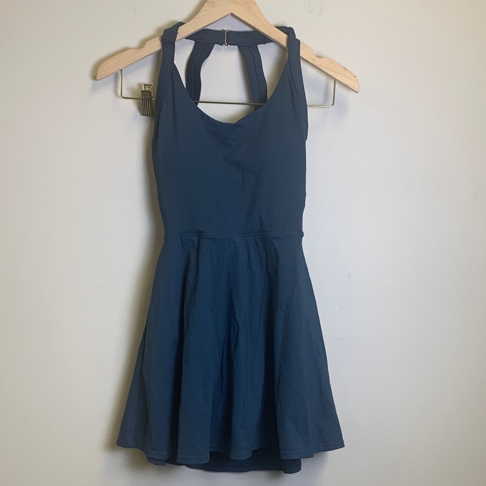 IUGA Stylish Blue Halter One-Piece Romper Dress
